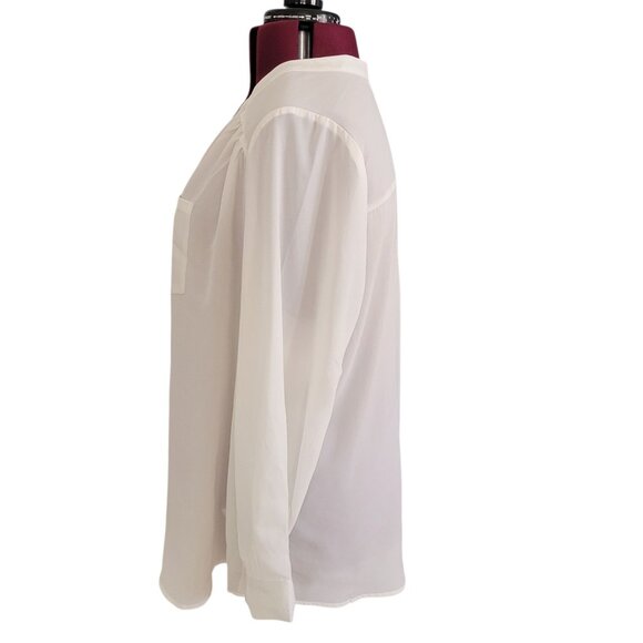 ModCloth Womens White Button-Up Blouse (Size 3X) - Picture 3 of 8